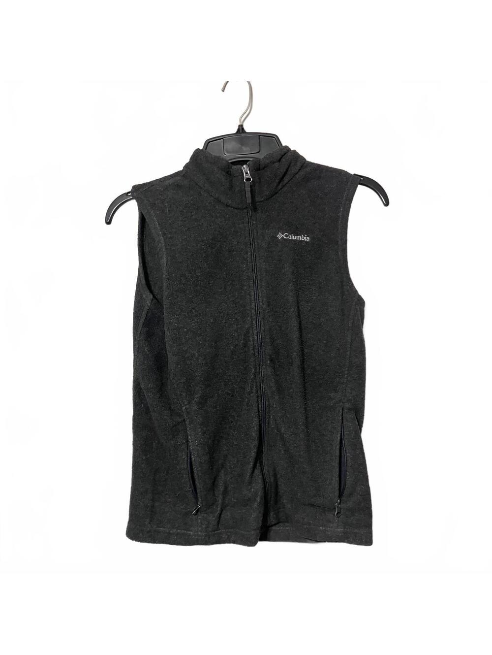 Columbia Outdoor Cozy Casual Cabincore Men's Full Zip Black Fleece Vest Large